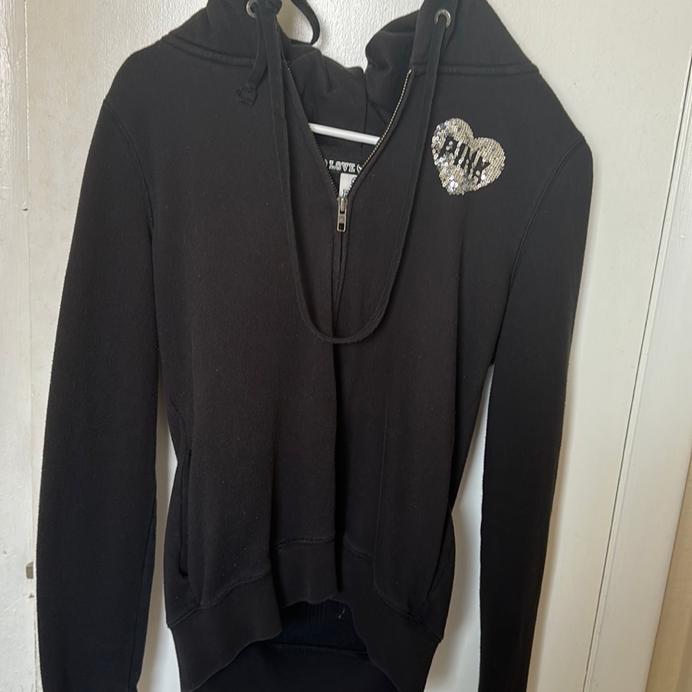 Black PINK sweatshirt zip up